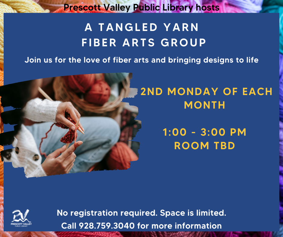 A Tangled YarnFiber Arts Group, In person program, January 8th, 2024